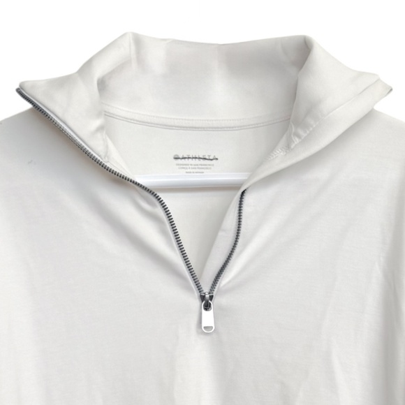 NWOT Athleta Seasoft Quarter Zip in Magnolia White New - Picture 2 of 11